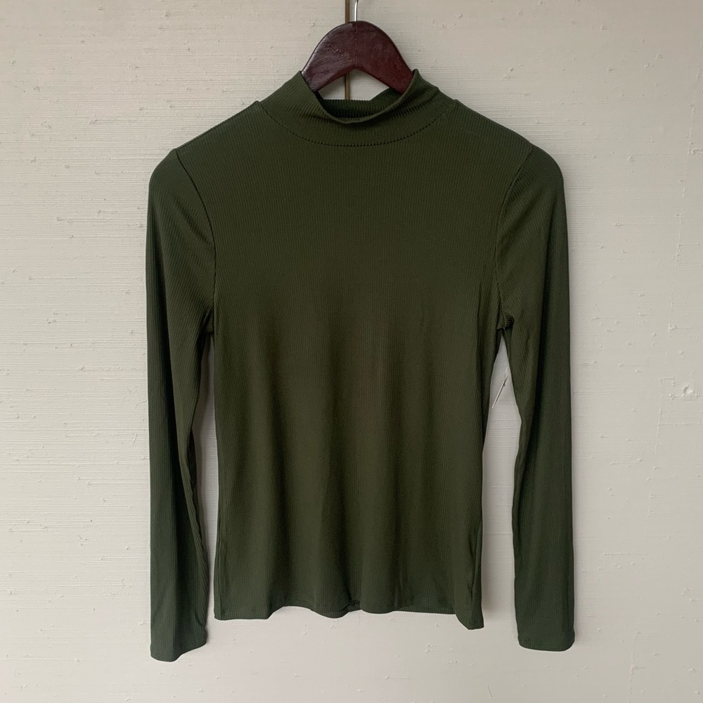 Long Sleeved Mock Neck Shirt